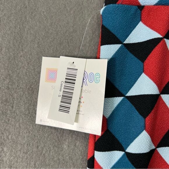 NWT Cassie small LulaRoe blue and red pencil skirt - Picture 7 of 7